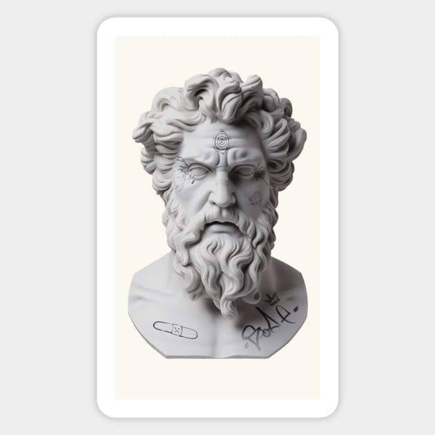 Zeus Greek sculpture Sticker by TEIKKO